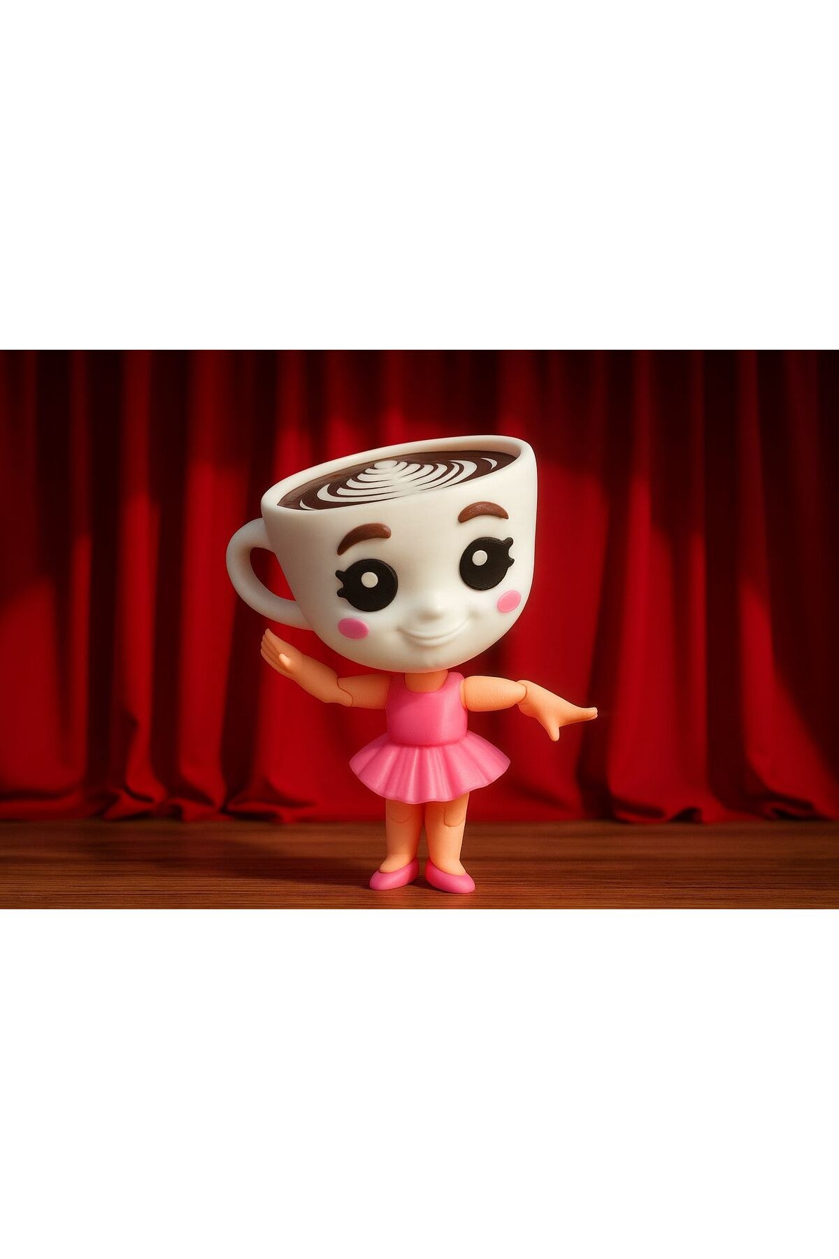 Haraketli Ballerina Cappuccino Brainrot Figürü tung tung sahur ailesi