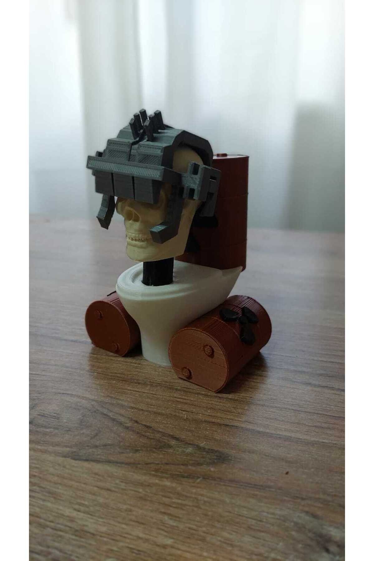Skibidi Toilet Skull İskelet Adam Oyuncak Figürü Şibili Tuvalet İskelet Adam
