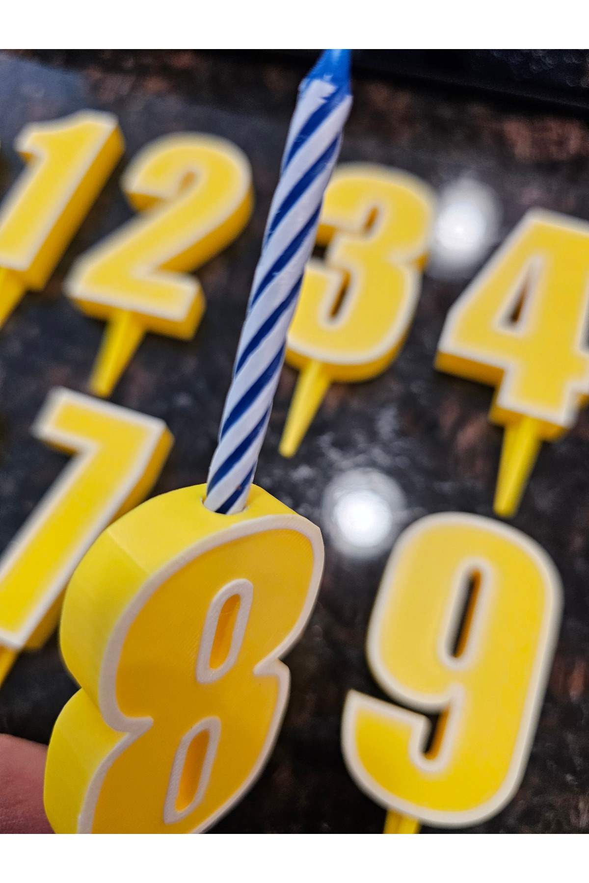 Doğum günü mumluk 1'den 9'a kadar set