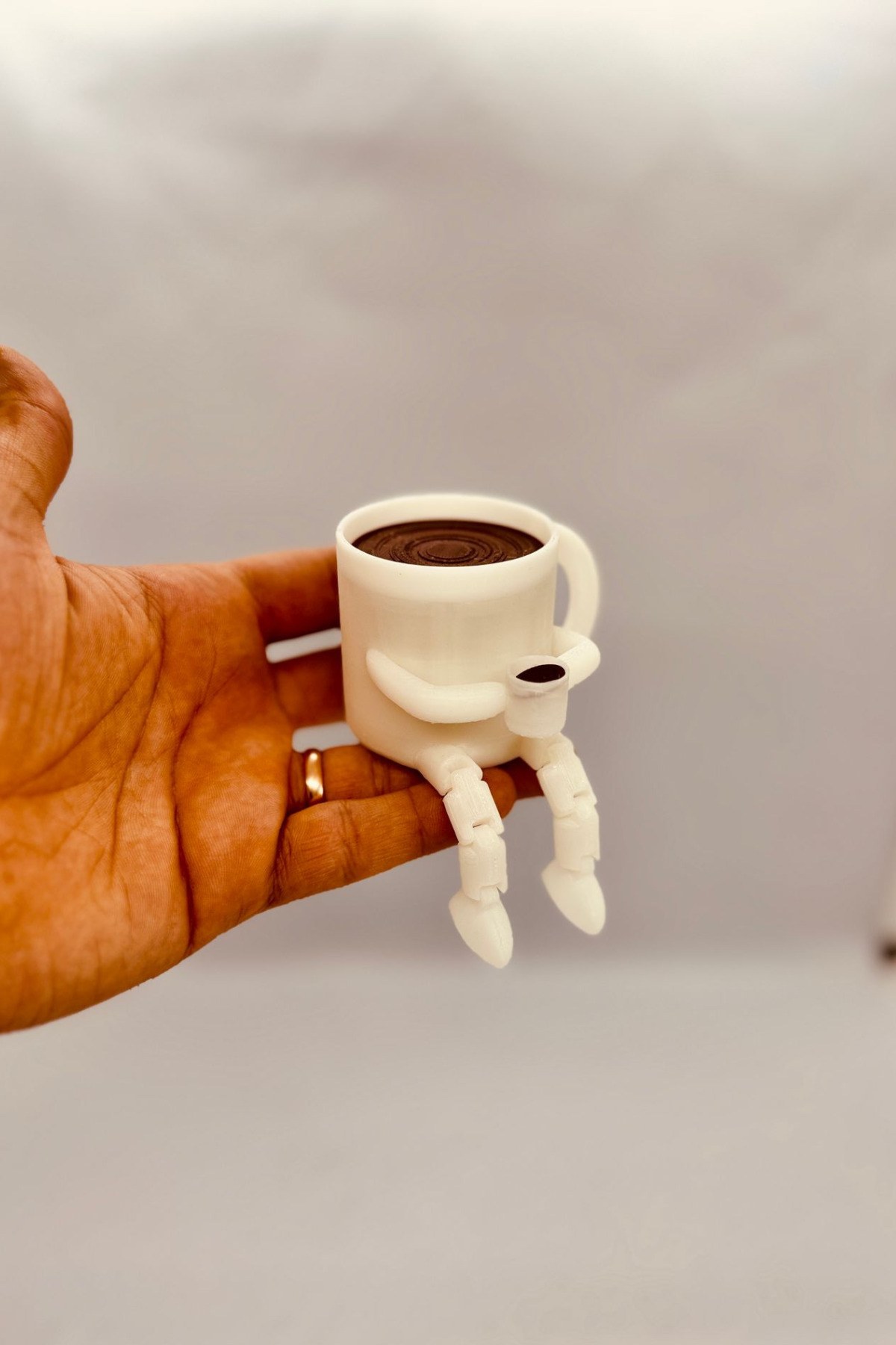 Kahve Köşesi Sevimli Biblo Seti 3lü, Kahve Çekirdeği,beyaz Kahve Kupası, Moka Pot, Coffee Set 5 cm