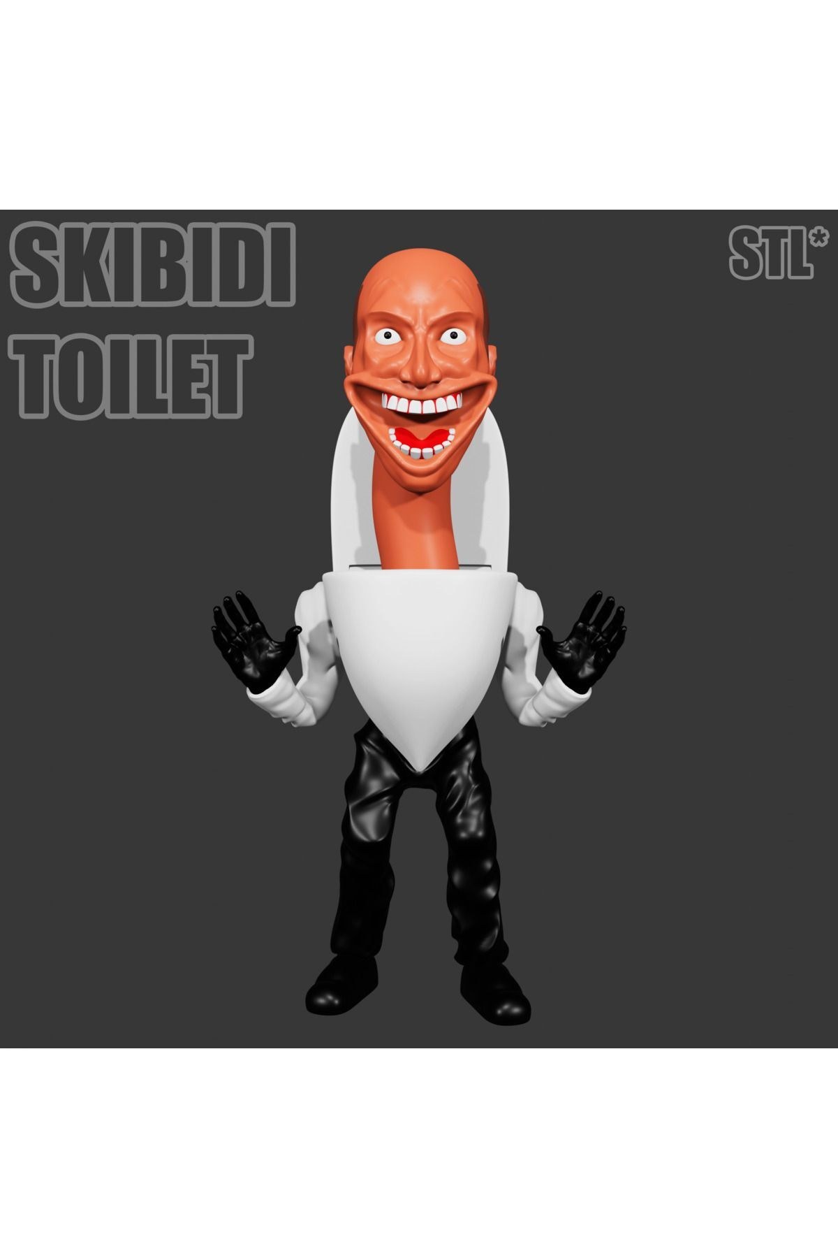 SKIBIDI TOILET - TOILET MAN ŞİBİLİ TUVALET TUVALET ADAM BOYALI FİGÜR