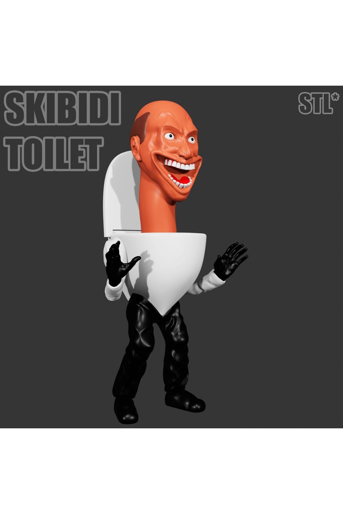 SKIBIDI TOILET - TOILET MAN ŞİBİLİ TUVALET TUVALET ADAM BOYALI FİGÜR
