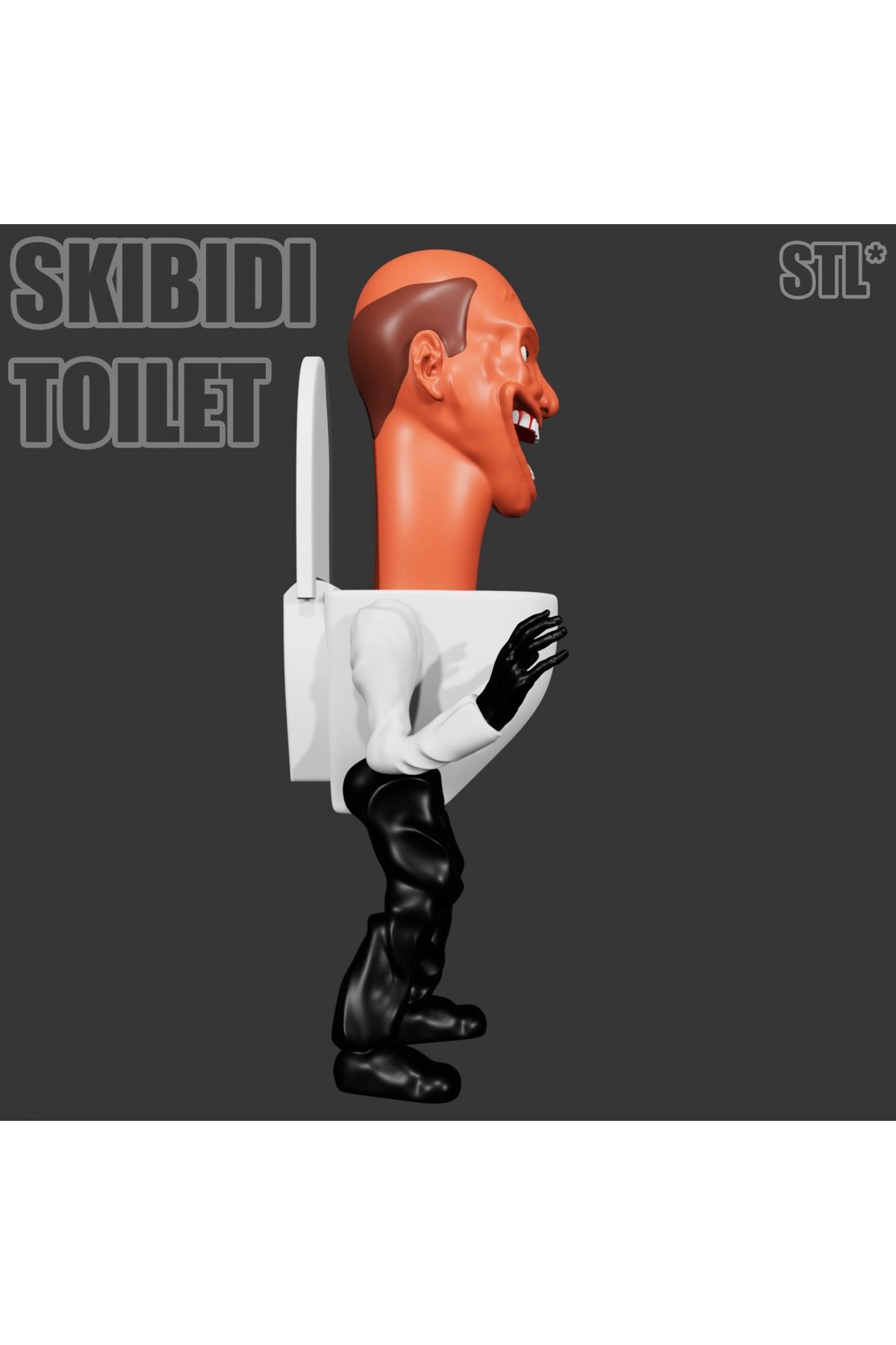 SKIBIDI TOILET - TOILET MAN ŞİBİLİ TUVALET TUVALET ADAM BOYALI FİGÜR