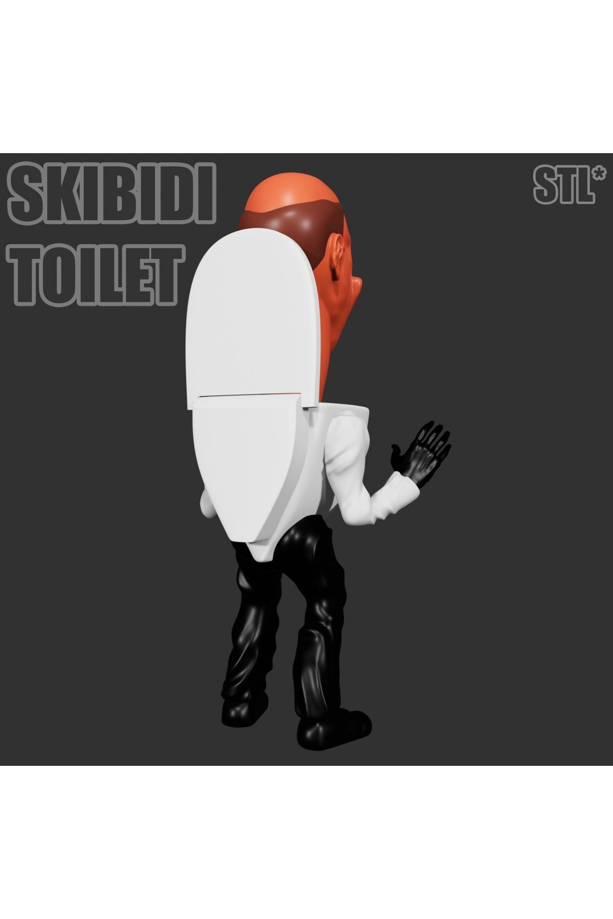 SKIBIDI TOILET - TOILET MAN ŞİBİLİ TUVALET TUVALET ADAM BOYALI FİGÜR